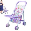 Poussette pour poupées,Poussette de poupée pour Enfant avec Panier inférieur - Poussette Jouet pour Filles pour Une Utilisati