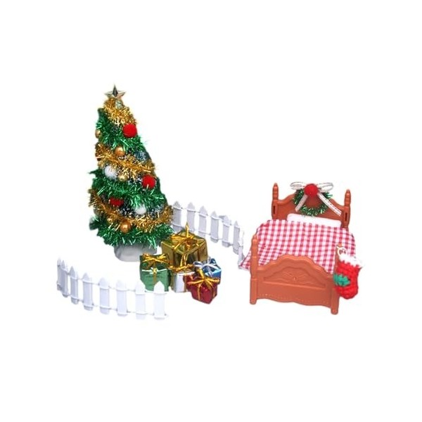 Colcolo Accessoires de noël pour Maison de poupée 1:12, Micro Ornement de Paysage, Accessoires Photo, Ensemble de Jeu de Simu