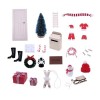 predolo Accessoires de Noël pour Maison de poupée à léchelle 1:12, Jouets de Jeu de Simulation, pour Micro-décoration, Porte