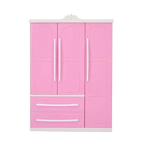 Mini Armoire de Meubles, Maison de poupée Miniature Armoire Placard poupées Accessoires de Meubles Cadeau Parfait pour Les Fi