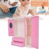 Mini Armoire de Meubles, Maison de poupée Miniature Armoire Placard poupées Accessoires de Meubles Cadeau Parfait pour Les Fi