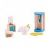 Jouet Hape - Meubles Salle de Bain en Bois pour Maison de Poupée - Accessoire pour Salle de Bain : Douche, Baignoire, Toilett