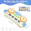 Piano Enfants,14 Touches Piano pour Enfants,Clavier de Piano pour Enfants,Jouet Déducation Précoce Jouet dapprentissage Mus