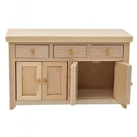 F Fityle Armoire de cuisine Miniature de conception Simple 1/12 meuble de maison de poupée vitrine Mini meubles de maison de 