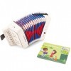 New Classic Toys Accordéon avec Livre de Musique - Blanc