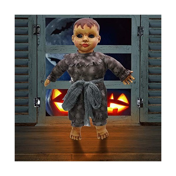 JOYIN Poupée hantée activée par Le Son, poupée bébé Halloween pour décorations dhalloween et Accessoires dhalloween