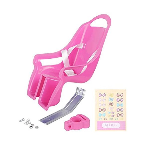 Oikabio Siège de vélo universel pour poupées autocollants de bricolage accessoires de vélo pour filles et enfants Rose