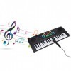 Clavier électronique pour enfants, piano électronique à 37 touches avec microphone, mini clavier numérique, piano musical, jo