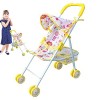 Poussette pour poupées - Poussette Pliable pour Enfant avec Panier inférieur,Poussette pour Filles à partir de 3 Ans, Cadeau 