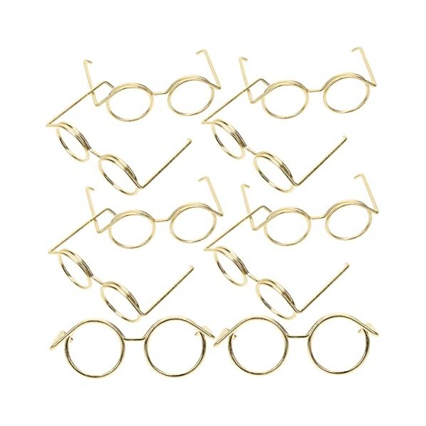 ibasenice 10Pcs Poupée Lunettes Cadre Noir Lunettes De Soleil Décor Mini Lunettes pour Poupées Lunettes Accessoires pour Habi