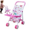 Poussette pour poupées,Poussette de poupée pour Enfant avec Panier inférieur - Poussette Jouet pour Filles pour Une Utilisati