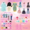 Festfun 45 Pcs Poupée Vêtement & Accessoires de Poupée de 11,5 Pouces 1 Manteau 1 Chandail 7 Robes 5 Habits 10 Chaussures 10 