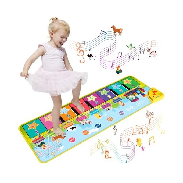 Tapis de piano pour bébé, tapis de jeu musical pour enfants avec 34 sons de musique