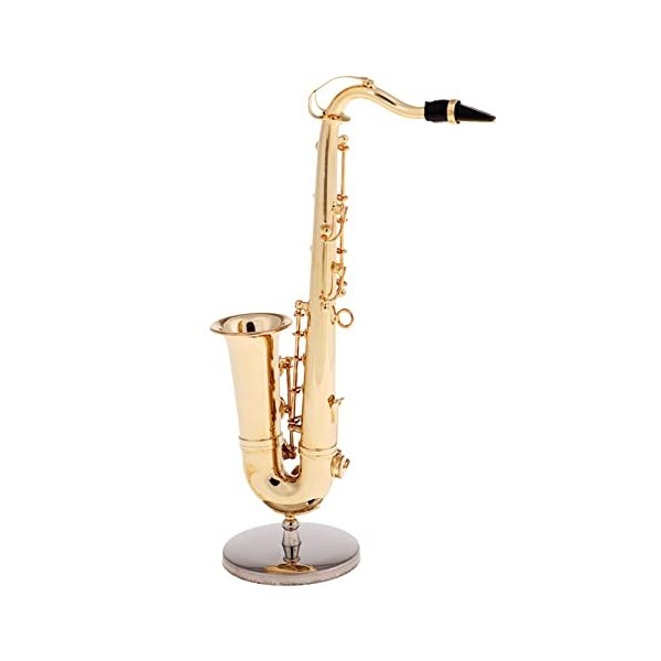 F Fityle Mini modèle de Saxophone avec Accessoire de décor de Maison de poupée pour Figurines daction de Maison de poupée