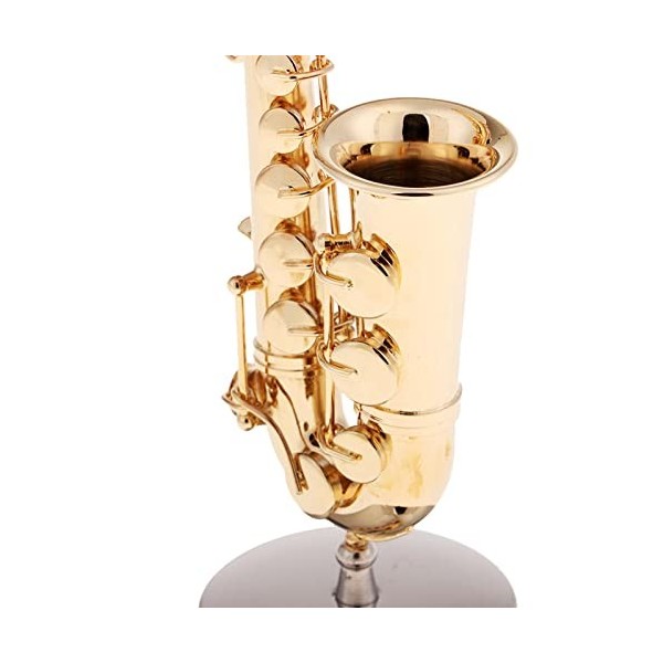 F Fityle Mini modèle de Saxophone avec Accessoire de décor de Maison de poupée pour Figurines daction de Maison de poupée