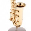 F Fityle Mini modèle de Saxophone avec Accessoire de décor de Maison de poupée pour Figurines daction de Maison de poupée