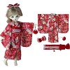 Nouveau 1/6 BJD poupée vêtements Mignon Rose Rouge Kimono Peignoir Costume épingle à Cheveux pour 1/6 YOSD, SD, BJD 30 cm pou