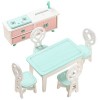 Uposao Jouet en Bois Meubles pour Maison de Poupée - Ensemble de Mobiliers de Chambre des Enfants Miniature Enfant Jouets Cad