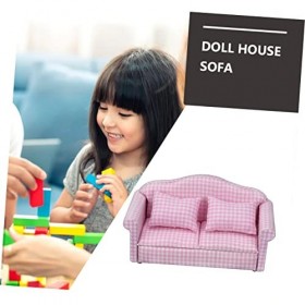 Abaodam 1 Ensemble Mini Canapé Miniature Maison De Poupée Meubles Maison De Poupée Miniature Jouet Maison De Poupée Meubles M