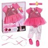 Baby born Deluxe Tenue de Ballerine 834176 - Accessoires pour les poupées qui mesurent jusqu’à 43 cm - Contient 1 robe avec t