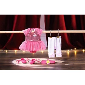 Baby born Deluxe Tenue de Ballerine 834176 - Accessoires pour les poupées qui mesurent jusqu’à 43 cm - Contient 1 robe avec t