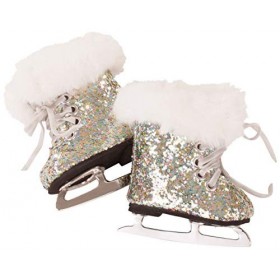 Götz 3402998 Patins à Glace Christmas pour poupées - Accessoires pour poupons de T. M, 42-46&nbsp;cm et poupées de T. XL, 45-50&nbsp;cm