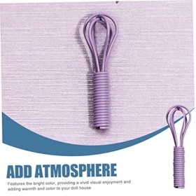 ibasenice Lot de 4 fouets pour maison de poupée - Micro jouet - Accessoires de maison de poupée - Mini fouet - Mini fouet à m