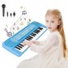 Piano Enfant 37 Touches, Clavier de Piano Enfants de 3 4 5 6 7 8 Ans, Piano de Musique Électronique avec Microphone, Instrume