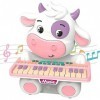 Piano Enfant Animal avec 6 Réglages dinstruments,Jouet Piano Y Compris des Fonctions Telles que des Comptines,des Histoires,