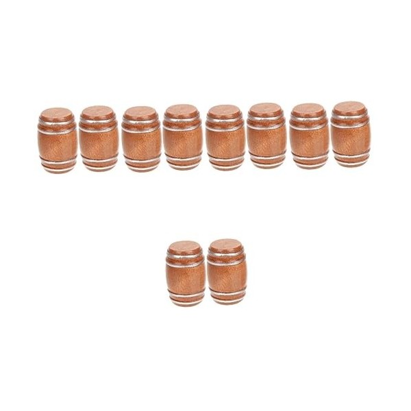 Totority 10 Pcs Baril De Bière Maison Accessoires Pour La Maison Maison De Poupée Accessoire Miniture Décoration Bois Kits Po