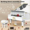 SDXFUWA Piano Ensemble de Construction, Ensemble de Jouets télécommandés, Cadeau STEM créatif avec lumières rotatives Lumineu