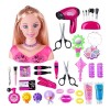 Weduspaty Poupées de Maquillage pour Enfants 35PCS Jouet de Coiffure pour poupées, Accessoires de Coiffure pour Filles, Jouet