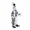 SM SunniMix 36cm Vintage Porcelaine Suspension Pied Poupée Clown Poupée Arlequin Accessoire pour Fête de Noël dhalloween