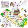 Grand Enfants Musique Tapis de Piano pour Filles Garçons JUNDAJC 120x50cm Sol Clavier Tapis de Musique avec 8 Animaux 8 Instr