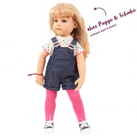 Götz 3402053 Ensemble Salopette Shorty - Set de vêtements avec Salopette en Jean pour poupées de T. XL - Set de 3&nbsp;vêtements e