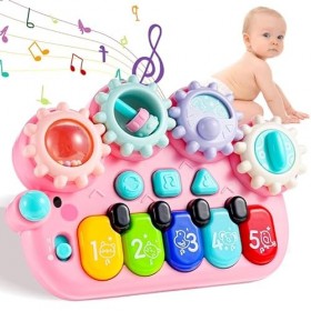 Jouet pour BéBé Achort Jouet Montessori avec Musique pour Enfant 1 2 3 Ans Table de Xylophone Musique Jouets Multifonctions p