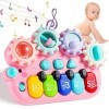 Jouet pour BéBé Achort Jouet Montessori avec Musique pour Enfant 1 2 3 Ans Table de Xylophone Musique Jouets Multifonctions p