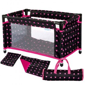 Kinderplay Lit Poupee Touristique | Lit Poupon | Lit de Poupée Transportable - Accessoires de Poupée Jusquà 46 cm de Long | 