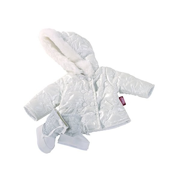 Götz 3402186 Ensemble Flocons de Neige - Veste matelassée pour poupées de T. XL - Set de 3 vêtements et Accessoires pour poup