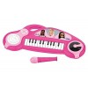 Lexibook Barbie, Piano électronique pour Enfants avec Effets Lumineux, Microphone, Batterie, Haut-Parleur intégré, mélodies d