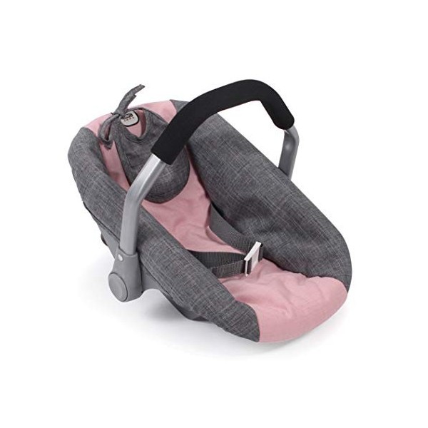 Bayer Chic 2000-Siège Auto pour poupées bébé Gris Rose, 708 15, Melange Grau-Rosa, 45 x 31 x 32 cm