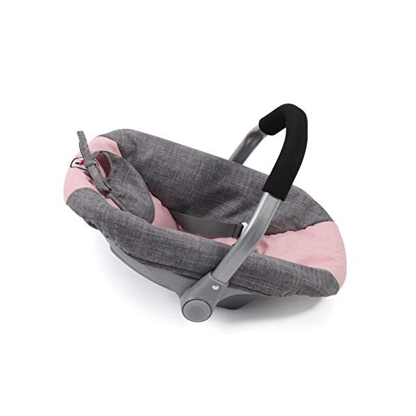 Bayer Chic 2000-Siège Auto pour poupées bébé Gris Rose, 708 15, Melange Grau-Rosa, 45 x 31 x 32 cm