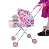 Poussette de poupée,Poussette de poupée pour Enfant Facile à Plier - Accessoires de poupée pour Fille à partir de 3 Ans Acces