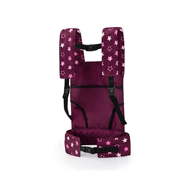 Bayer Design-62223AA Porte bébé pour Poupon EasyCarry, Accessoires Poupées, Sac à Dos, réglable, Rouge, Licorne, 62223AA