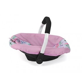 Bayer Chic 2000 - Siège Auto pour poupées bébé - Porte-poupée - Accessoires pour poupée - Fleurs - Rose