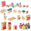 FENGQ Ensemble de meubles pour maison de poupée, 31 pièces - Accessoires de maison de poupée - Meubles en bois - Maison de po