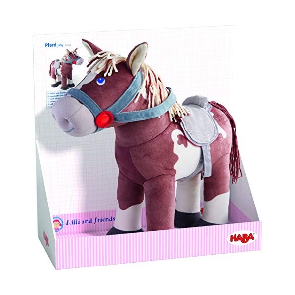 Haba 305464 – Cheval Joey, Cheval en Peluche et Accessoires de poupée pour poupées 35 cm, Jouet à partir de 18 Mois