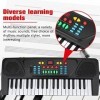 Piano à clavier pour enfants, portable 37 touches multifonction avec alimentation, clavier électronique avec microphone pour 