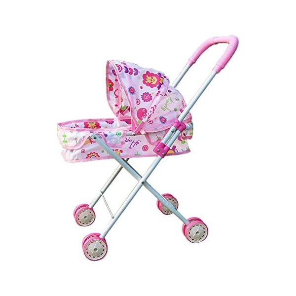 Jouer Poussette, Poussette de poupée pour Enfant Facile à Plier, Poussette Jouet pour Filles pour Une Utilisation en intérieu