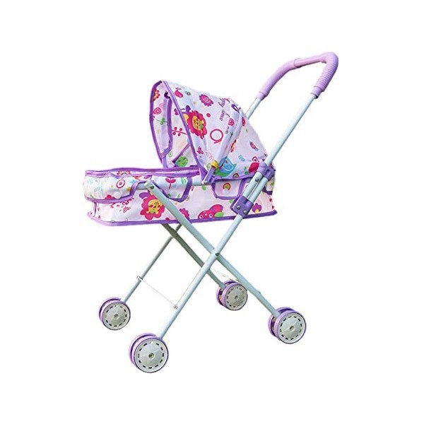 Jouer Poussette, Poussette de poupée pour Enfant Facile à Plier, Poussette Jouet pour Filles pour Une Utilisation en intérieu